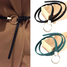 Load image into Gallery viewer, Fashion Wild Ladies Jeans Dress Thin Belt Knotted Belt Circle Buckle Decoration Small Belts
