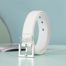 Load image into Gallery viewer, Leather Letter Belts Smooth Buckle Women Belt All-match Ladies Casual Belts Women Fashion Simple Chic Belts
