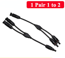 Load image into Gallery viewer, 2Y Branch parallel connection 30A 1000V Electrical Solar Connector Photovoltaic 2pcs solar Panel Cable Wire Connector

