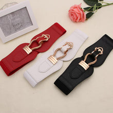Load image into Gallery viewer, Hook Patch Women Decorative Buckle Wide Girdle Fashion Style Elastic Elastic Dress Belt
