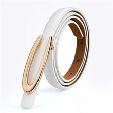 Load image into Gallery viewer, Fashion Women's Thin Patent Leather Belt U-shaped Buckle Belt
