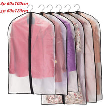 Load image into Gallery viewer, 5pcs/set Transparent Clothing Covers Garment Suit Dress Jacket Clothes Coat Dustproof Cover Protector Travel Bag Dust Cover
