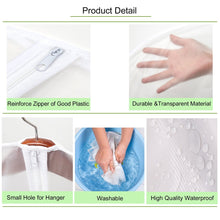 Load image into Gallery viewer, 5pcs/set Transparent Clothing Covers Garment Suit Dress Jacket Clothes Coat Dustproof Cover Protector Travel Bag Dust Cover
