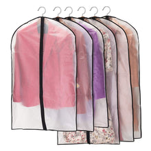 Load image into Gallery viewer, 5pcs/set Transparent Clothing Covers Garment Suit Dress Jacket Clothes Coat Dustproof Cover Protector Travel Bag Dust Cover
