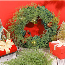 Load image into Gallery viewer, 6/12/18pcs Christmas Decoration Artificial Pine Branches Simulation Green Plant Pine Leaves DIY New Year Home Decoration Navidad
