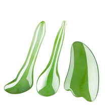 Load image into Gallery viewer, Beauty Bar Facial Eye Meridian Scrapping Plate Point Massage Beeswax Resin Pull Tendons Set
