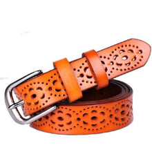 Load image into Gallery viewer, Women Fashion Wide Genuine Leather Belt Without Drilling Luxury Jeans Belts Female Quality Straps
