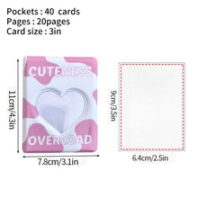 Load image into Gallery viewer, 64 Pockets Mini Photo Album Heart Transparent Photocard Holder Mini Polaroid Album Storage Collect Book Name Card Album De Fotos
