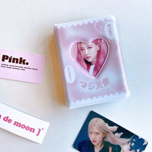 Load image into Gallery viewer, 64 Pockets Mini Photo Album Heart Transparent Photocard Holder Mini Polaroid Album Storage Collect Book Name Card Album De Fotos
