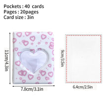 Load image into Gallery viewer, 64 Pockets Mini Photo Album Heart Transparent Photocard Holder Mini Polaroid Album Storage Collect Book Name Card Album De Fotos
