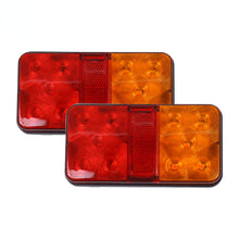 Load image into Gallery viewer, 2PCS 12V 24V 10 LED Tail Light Taillight Turn Signal Indicator Stop Lamp Rear Brake Light for Car Truck Trailer Caravan
