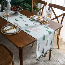 Load image into Gallery viewer, American Deer Jacquard Table Runner Tablecloth Cover Cloth Tailstock Flag
