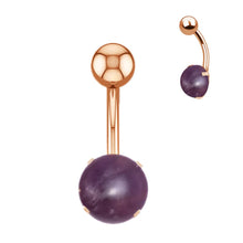 Load image into Gallery viewer, Opal Belly Button Ring Barbell Surgical Steel Navel Piercing Body Jewelry Punk Jewelry Navel Rings
