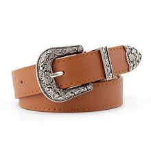 Load image into Gallery viewer, Women's Retro Pin Buckle Belt Vintage Carved  PU Leather Gothic Casual Fashion All-Match Belt Dress Waistband Luxury
