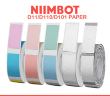 Load image into Gallery viewer, D101 D11 D110 Round Paper Niimbot Printing Paper Self Adhesive Sticker Transparent Waterproof Sticker for D11 Label Maker
