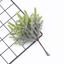 Load image into Gallery viewer, 6Pcs Artificial Plants Christmas Tree Wedding Home Decor Accessories Decorative Flowers Wreaths Scrapbooking Fake Pine Needles
