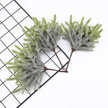 Load image into Gallery viewer, 6Pcs Artificial Plants Christmas Tree Wedding Home Decor Accessories Decorative Flowers Wreaths Scrapbooking Fake Pine Needles
