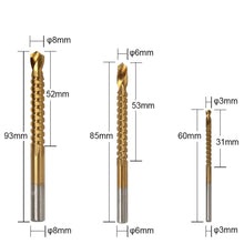 Load image into Gallery viewer, 6Pcs Step Drill Bit Saw Drill Bit Set Titanium Milling Cutter 4-12 4-20 4-32mm 3 6 8mm For Woodworking Metal Core Hole Opener
