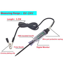 Load image into Gallery viewer, 6V 12V 24V DC Car Truck Voltage Circuit Tester Digital Display Long Probe Pen Light Bulb Automobile Diagnostic Tools Auto Repair
