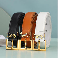 Load image into Gallery viewer, Leather Letter Belts Smooth Buckle Women Belt All-match Ladies Casual Belts Women Fashion Simple Chic Belts

