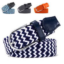 Load image into Gallery viewer, Fashion Tide   Women Casual Stretch Braided Belt Men Elastic Belt Simple Practical Canvas Belt
