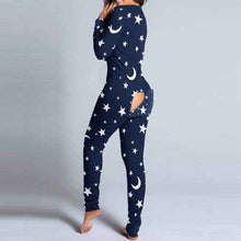 Load image into Gallery viewer, Autumn And Winter Women Fashion Homewear Cute Printing Functional Buttoned Flap Adults Sleepwear One Piece Pajamas
