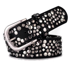 Load image into Gallery viewer, Rivet Studded Belt Women Punk Gothic Waistband Retro Vintage Leather
