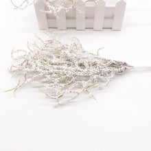 Load image into Gallery viewer, 6pcs Artificial white Grass Plant Artificial Flowers for Wedding Christmas Decor DIY scrapbooking Wreath Fake flowers
