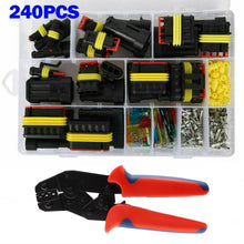 Load image into Gallery viewer, 708/408/382/352/240/296/194/15pcs 1-6Pins HID Waterproof Connectors Car Marine Seal Electrical Wire Connector Plug Truck Harness
