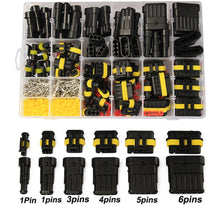 Load image into Gallery viewer, 708PCS 1-6Pins  HID Waterproof Connectors 43 Sets Car Marine Seal Electrical Wire Connector Plug Truck Harness 300V 12A Kit
