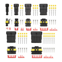 Load image into Gallery viewer, 708PCS 1-6Pins  HID Waterproof Connectors 43 Sets Car Marine Seal Electrical Wire Connector Plug Truck Harness 300V 12A Kit
