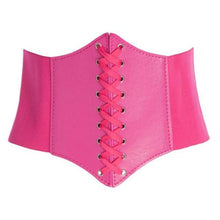 Load image into Gallery viewer, Plastic Waist Strap Rivet Women's Ultra-wide Fashion Court Girdle Ladies Wide Belt

