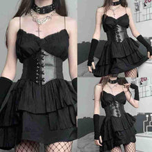 Load image into Gallery viewer, 1Pcs Gothic Dark Lace Up Female Waist Corset Belt Wide PU Leather Belts Women Fashion Slimming Waistband Adjustable Dress Girdle
