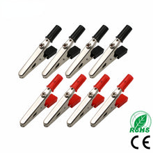 Load image into Gallery viewer, Hot 10pcs 50mm Plastic Handle Test Probe Metal Alligator Clips Connector Connect Socket Plug for Battery
