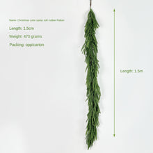 Load image into Gallery viewer, Christmas atmosphere decoration Norfolk pine rattan simulation feel soft glue fireplace decoration green plants
