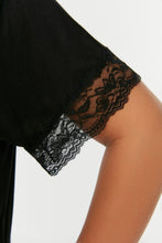 Load image into Gallery viewer, Black Lace Knitted Pajamas Set TBBSS22PT0623

