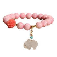 Load image into Gallery viewer, Queen Shell Bracelet Niche Design Hetian White Jade Elephant Pendant Bracelet Gifts for Girlfriend
