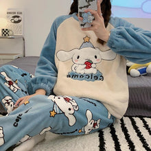 Load image into Gallery viewer, Cinnamorol Big Ear Dog Pajamas Casual Long Sleeve Crew Neck Suit Cartoon Homewear
