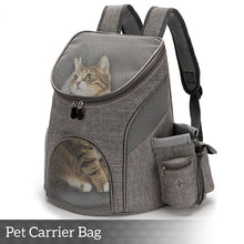 Load image into Gallery viewer, Pet Carriers Bag Cats Double Shoulder Bag Outdoor Travel Carrier Backpack With Safety Zippers Breathable Puppy Carrying Bag
