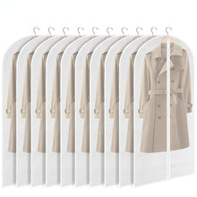 Load image into Gallery viewer, Clothes Hanging Dust Cover Suit Coat bags Waterproof Dustproof Clothes Protector Hanging Organizer Wardrobe Storage Bag
