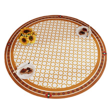 Load image into Gallery viewer, White Simple Table Mat Waterproof Oil-Proof round Leather Tablecloth Household PVC Leather round Tablecloth
