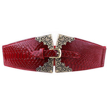 Load image into Gallery viewer, Home Supplies Pin Buckle Women Fashion Elastic Wide Belt Elastic Crocodile Belt
