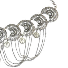 Load image into Gallery viewer, Belly Piercing Dance Belt Waist Sexy Metal Flower Crystal Coin Tassel Body Chain Jewelry
