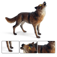 Load image into Gallery viewer, Simulation of wild animals grey wolf series PVC model toys
