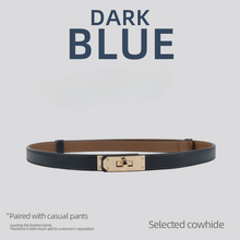 Load image into Gallery viewer, Thin Belt Women's Genuine Leather Korean Fashion Girdle Thin Belt Women's with Dress Decoration
