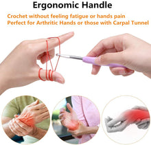 Load image into Gallery viewer, 8/36pcs Crochet Hooks,Ergonomic Crochet Hooks ,Extra Long Crochet Needles Knitting &amp; Crochet Supplies for Beginners, Comfortable
