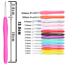 Load image into Gallery viewer, 8/36pcs Crochet Hooks,Ergonomic Crochet Hooks ,Extra Long Crochet Needles Knitting &amp; Crochet Supplies for Beginners, Comfortable
