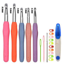 Load image into Gallery viewer, 8/36pcs Crochet Hooks,Ergonomic Crochet Hooks ,Extra Long Crochet Needles Knitting &amp; Crochet Supplies for Beginners, Comfortable
