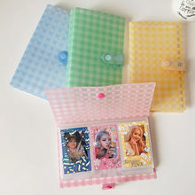 Load image into Gallery viewer, 80/120/240 Pockets Polaroid Album Plaid Kpop Photo Card Holder Book Idol Instax Album Name Card Collect Book Photo Album
