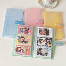 Load image into Gallery viewer, 80/120/240 Pockets Polaroid Album Plaid Kpop Photo Card Holder Book Idol Instax Album Name Card Collect Book Photo Album
